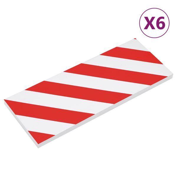 vidaXL Protetores de parede 6 pcs 50x20x2cm espuma EVA vermelho/branco