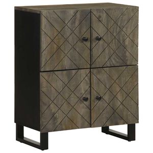 vidaXL Aparador preto 60x33x75 cm madeira de mangueira maci&ccedil;a