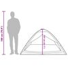 vidaXL Tenda de campismo c&uacute;pula p/ 2 pessoas imperme&aacute;vel cinza/laranja