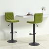 vidaXL Bancos de bar 2 pcs veludo verde-claro