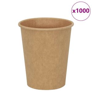 vidaXL Copos de caf&eacute; de papel 1000 pcs 8oz 200ml castanho