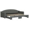 vidaXL Sof&aacute;-cama com gavet&atilde;o 80x200 cm tecido cinzento-escuro