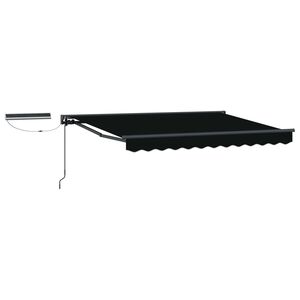 vidaXL Toldo Retr&aacute;til El&eacute;trico Preto 3 x 2,5 m
