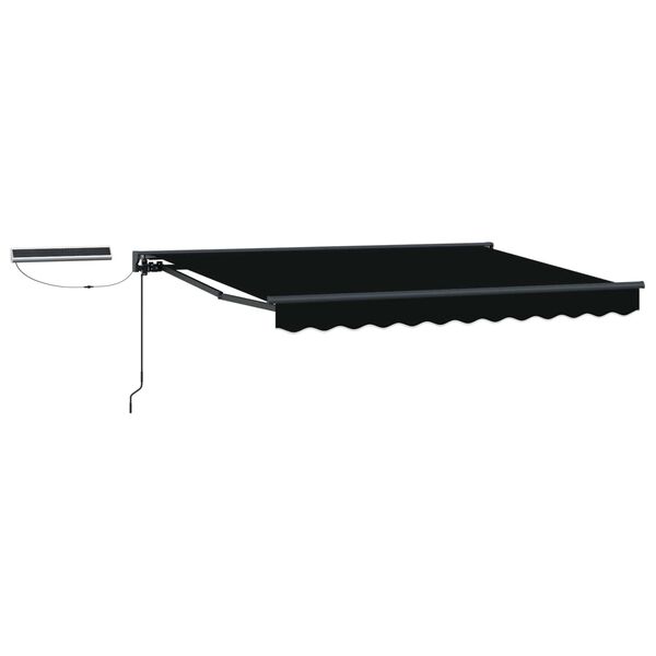 vidaXL Toldo Retr&aacute;til El&eacute;trico Preto 3 x 2,5 m