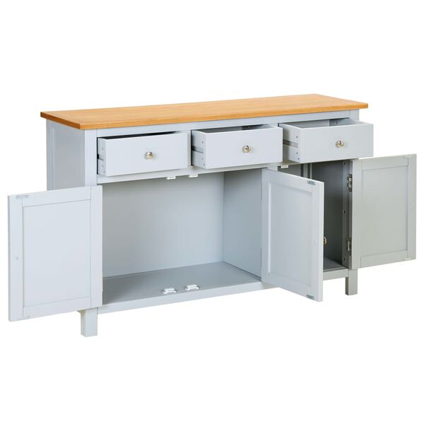 vidaXL Aparador 110x33,5x70 cm madeira de carvalho maci&ccedil;a