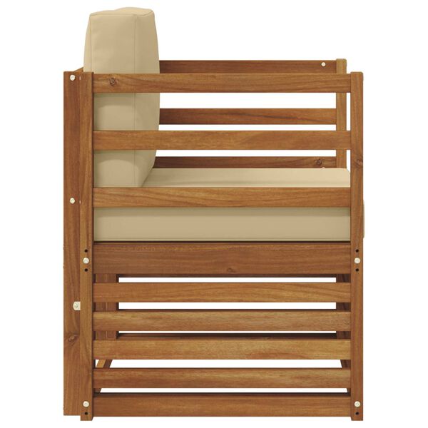 vidaXL Conjunto de Sof&aacute;s para Exterior Natural 67 x 63 x 73 cm