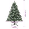 vidaXL &Aacute;rvore de Natal Artificial Verde 210 cm PVC, Pl&aacute;stico e A&ccedil;o