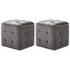 vidaXL Mesas de cabeceira 2 pcs 30x30x30 cm veludo cinzento