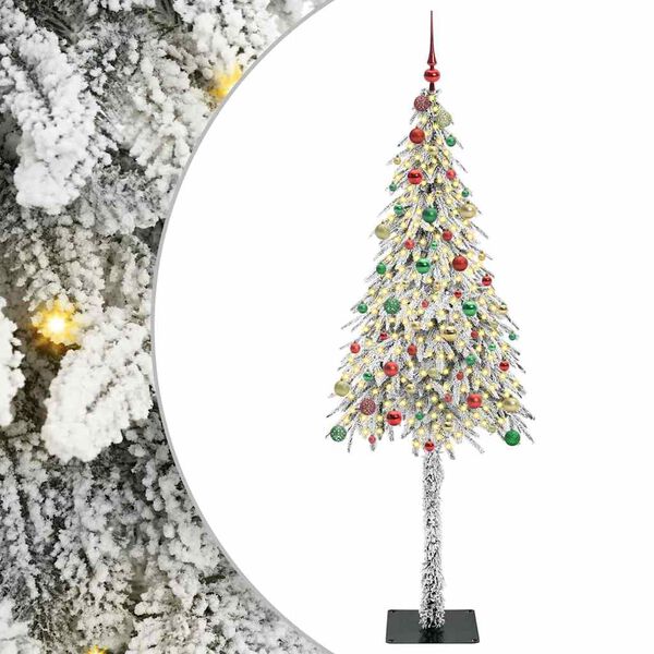 vidaXL &Aacute;rvore de Natal com 300 LEDs com suporte Branco 210 cm PE e A&ccedil;o
