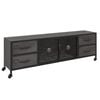 vidaXL M&oacute;vel de TV 110x30x40 cm ferro prateado