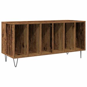 vidaXL Arm&aacute;rio para discos de vinil Madeira antiga 100 x 38 x 48 cm
