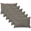 vidaXL Capa almofada 6 pcs HOUTEN Cinzento-claro 50 x 80 cm Veludo