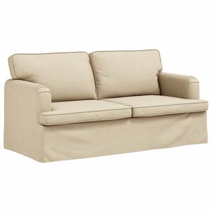 vidaXL Sof&aacute; Creme 162 x 80 x 85 cm tecido