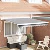 vidaXL Toldo retr&aacute;til 3x2,5 m tecido e alum&iacute;nio antracite e branco