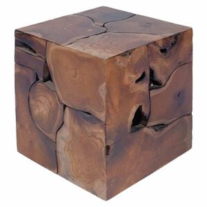 vidaXL Banco em madeira de teca maci&ccedil;a 40x40x45 cm castanho