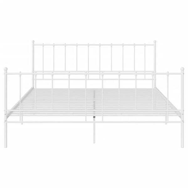 vidaXL Estrutura de cama 180x200 cm metal branco