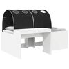 vidaXL Cama com T&uacute;nel 3 unid. Carvalho Artisian e Preto