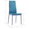 vidaXL Conjunto de jantar 7 pcs azul