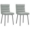vidaXL Cadeiras de jantar 2 pcs veludo cinzento-claro