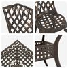 vidaXL Conjunto de Mesa de Jardim 5 pcs Bronze Alum&iacute;nio Fundido
