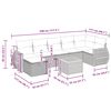 vidaXL 8 pcs conjunto sof&aacute;s de jardim c/ almofad&otilde;es vime PE cinzento