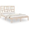 vidaXL Estrutura de cama sem colch&atilde;o 140x200 cm madeira maci&ccedil;a