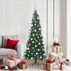 vidaXL &Aacute;rvore de Natal artificial de canto Verde 180 cm PVC e Metal