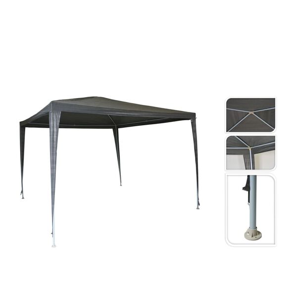 ProGarden Tenda para festas 300x300x245 cm cinzento