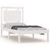 vidaXL Estrutura de cama 90x200 cm madeira maci&ccedil;a branco