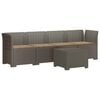 vidaXL Sof&aacute; de Jardim 4 Lugares com Almofadas Look Rattan PP