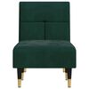 vidaXL Chaise longue veludo verde-escuro