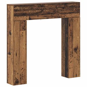 vidaXL Moldura de Lareira Madeira antiga 102 x 18 x 100,5 cm