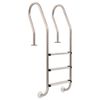 vidaXL Escada para piscina 3 degraus a&ccedil;o inoxid&aacute;vel 304 120 cm