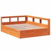 vidaXL Cama com estante sem colch&atilde;o 160x200 cm pinho maci&ccedil;o