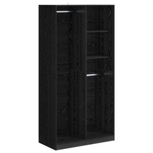 vidaXL Guarda-roupa com prateleira Carvalho preto 100 x 50 x 200 cm