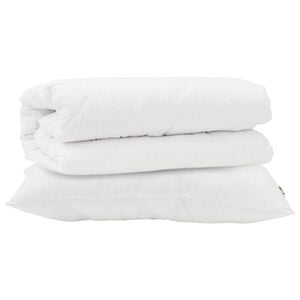 vidaXL Conjunto de Edredom com travesseiro 2 pcs Branco Microfibra