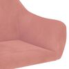 vidaXL Cadeiras de jantar girat&oacute;rias 6 pcs veludo rosa