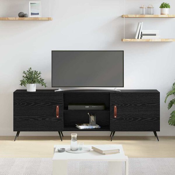 vidaXL Gabinete para TV Carvalho preto 150 x 30 x 50 cm
