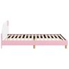 vidaXL Estrutura de Cama Infantil com Cabeceira Rosa 90 x 200 cm PU