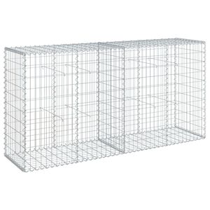 VidaXL Cesto gabi&atilde;o com cobertura 200x50x100 cm ferro galvanizado
