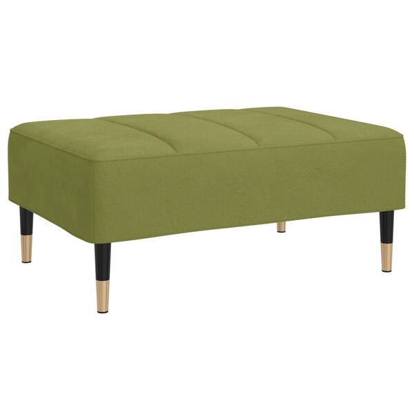 vidaXL Apoio de p&eacute;s 78x56x32 cm veludo verde-claro
