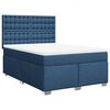 vidaXL Cama com molas/colch&atilde;o 140x190 cm tecido azul