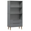 vidaXL Estante MOLDE 85x35x170,5 cm pinho maci&ccedil;o cinzento