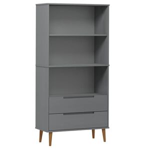 vidaXL Estante MOLDE 85x35x170,5 cm pinho maci&ccedil;o cinzento