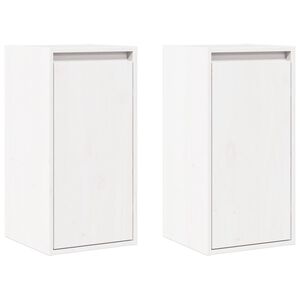 vidaXL Mesas de cabeceira 2 pcs 30x30x60 cm pinho maci&ccedil;o branco