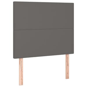 vidaXL Cabeceira Cinza 80x5x118/128 cm Couro Sint&eacute;tico