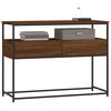 vidaXL Mesa consola 100x40x75 cm derivados madeira carvalho castanho