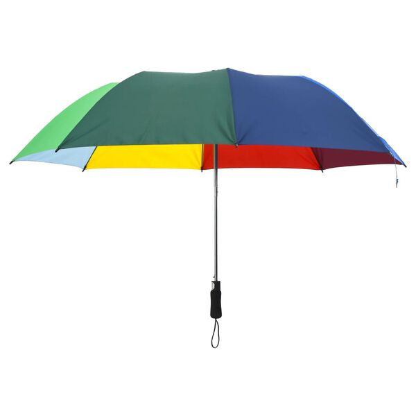 vidaXL Guarda-chuva dobr&aacute;vel autom&aacute;tico 124 cm multicor