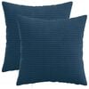 vidaXL Capa almofada 2 pcs HEERLEN Azul Marinho 30 x 30 cm cord&atilde;o