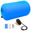 vidaXL Rolo de gin&aacute;stica/yoga insufl&aacute;vel com bomba 100x60 cm PVC azul